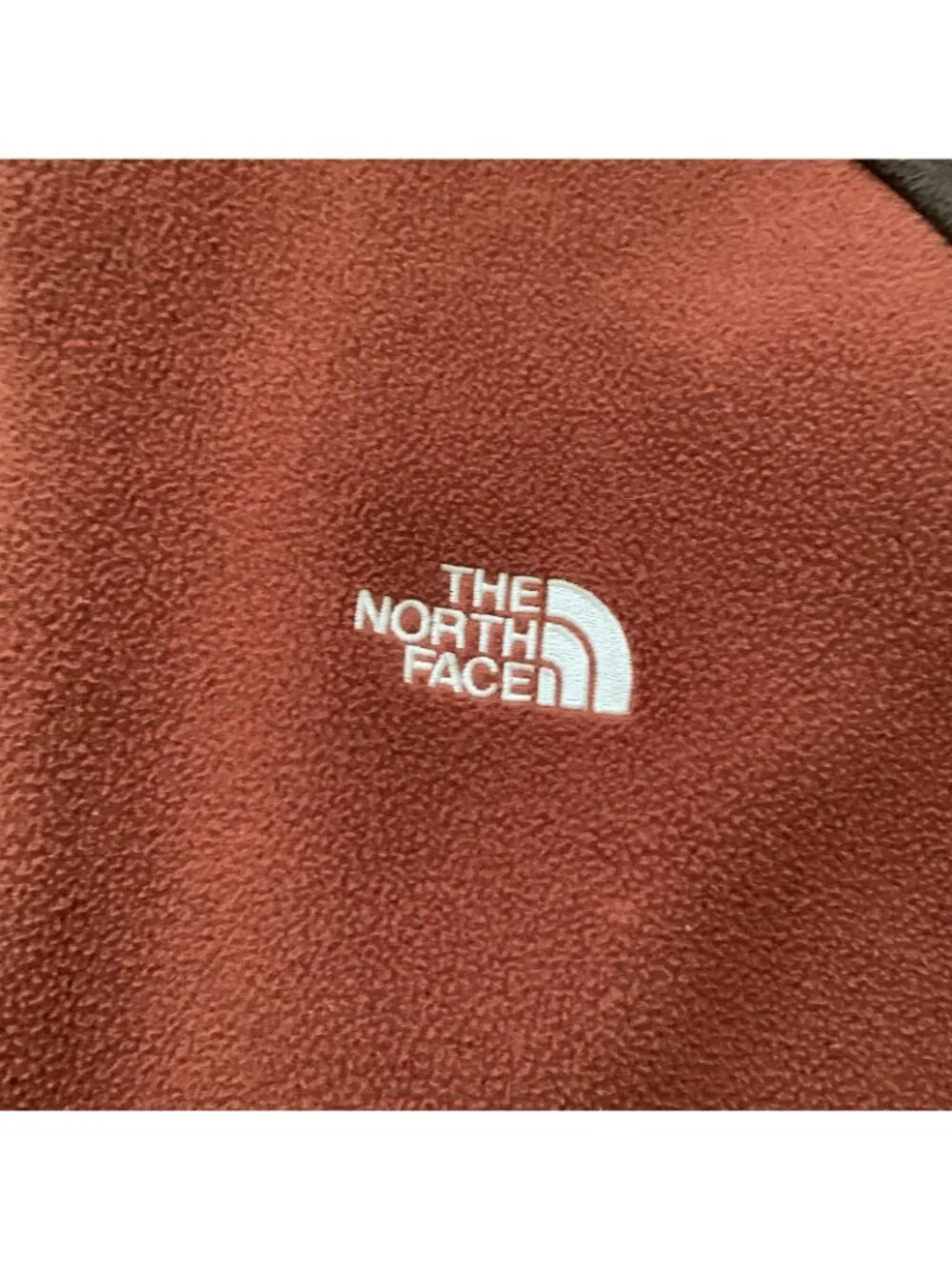 The North Face Men’s 2XL Full Zip Fleece Jacket Rust Brown Zip Pockets